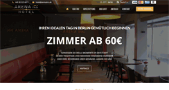 Desktop Screenshot of hotel-arenainn.de