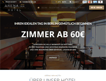 Tablet Screenshot of hotel-arenainn.de